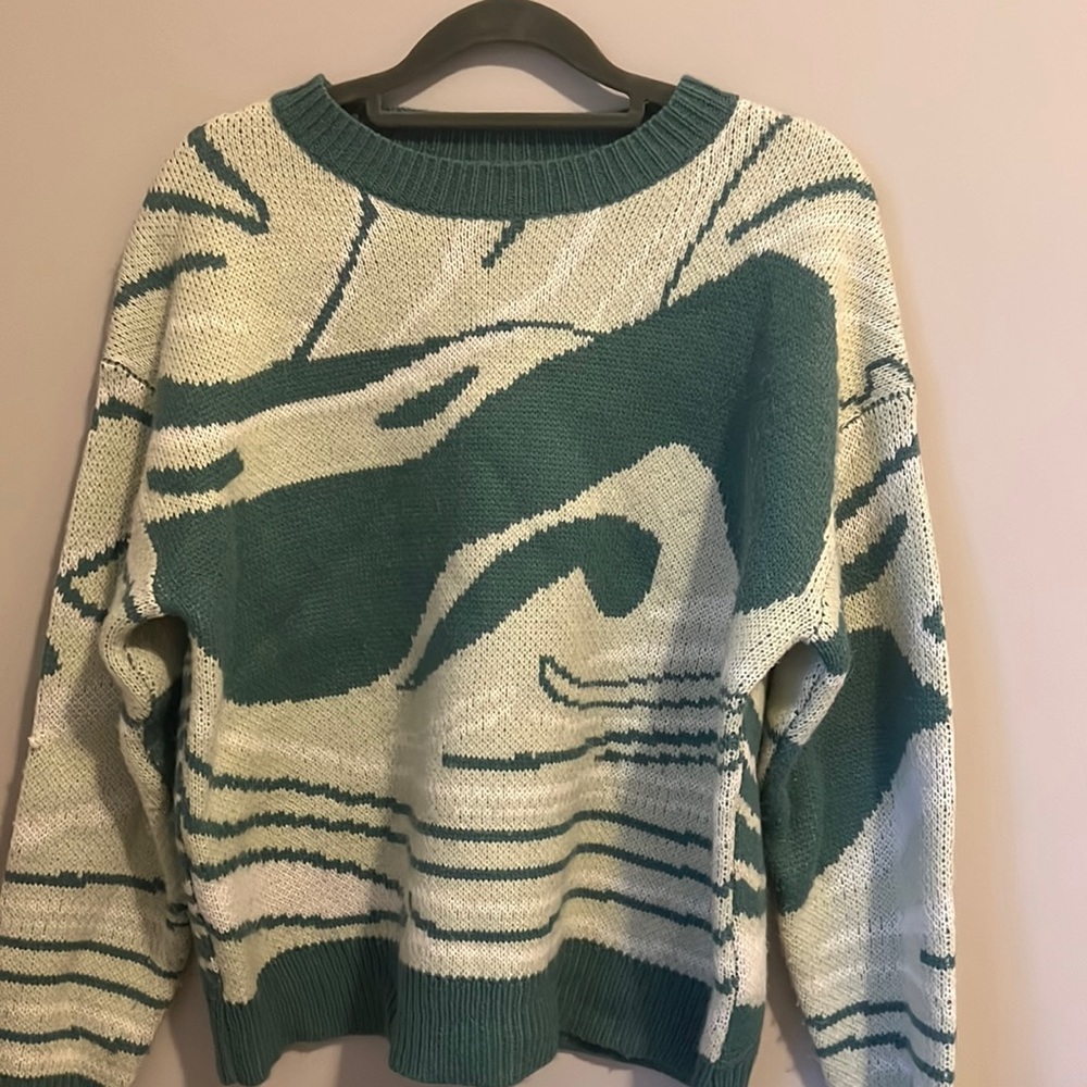 Green and Blue design sweater